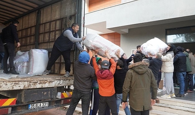 EÜ'de toplanan ayni yardımlar deprem bölgesine gönderilmeye devam ediyor