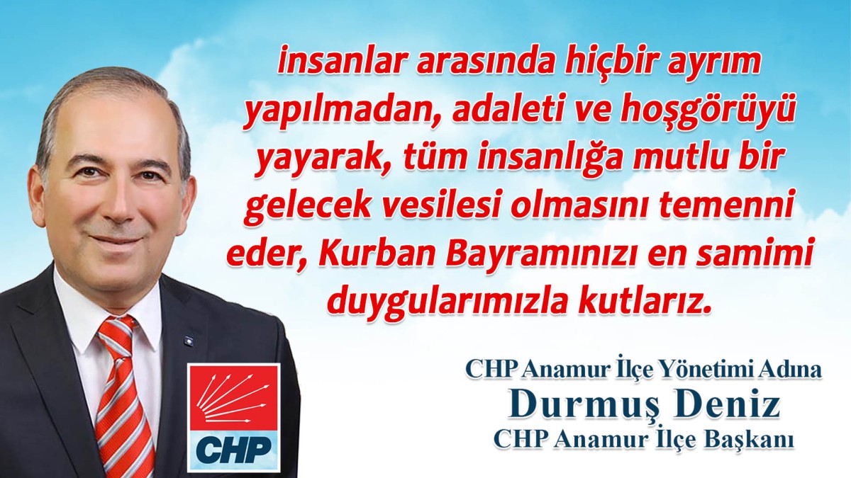 CHP Anamur İlçe Yönetim Kurulu Başkanı Durmuş Deniz 