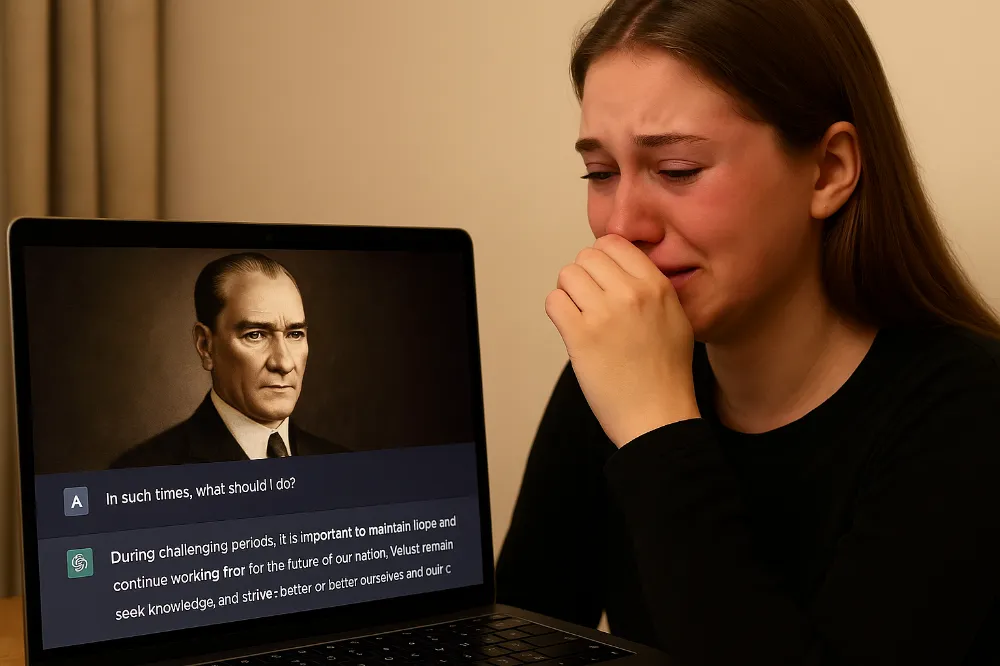 Genç Kız Yapay Zeka ile Gündemi Atatürk’e Sordu Sonra Gözyaşlarını Tutamadı 