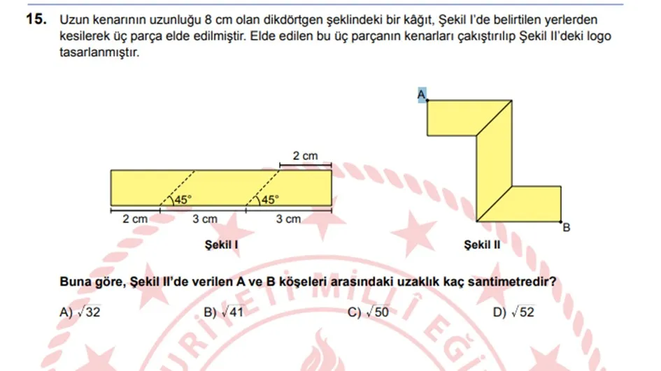 2025 LGS: A Kitapçığına Göre 15.’nci Soruda 3 Doğru Seçenek  İddiası Öğrencilerin Kafasını Karıştırdı