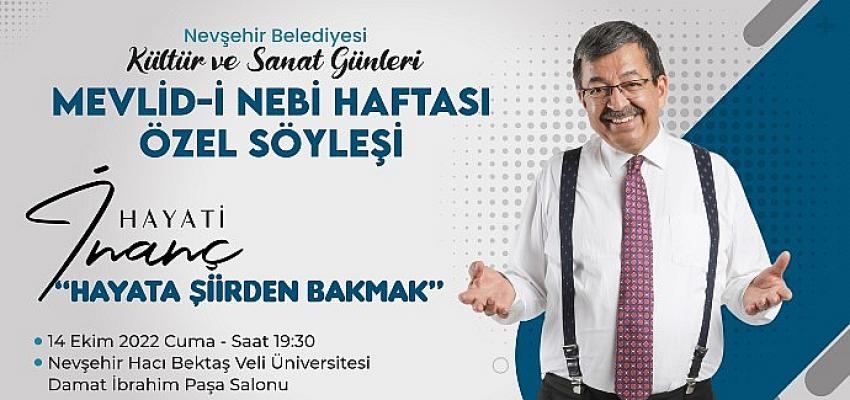 Nevşehir Belediyesi Kültür ve Sanat Günleri’nin Konuğu Hayati İnanç