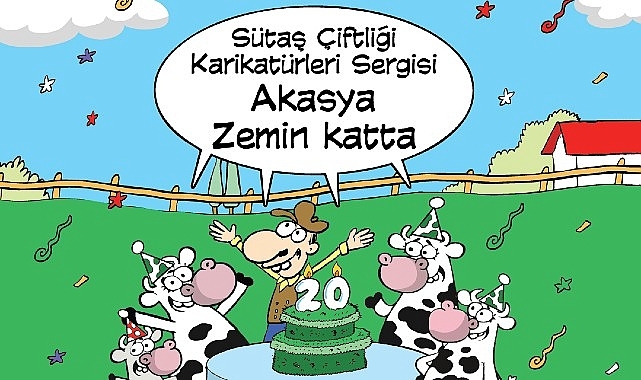 Sütaş Çiftliği Karikatürleri Sergisi'nin yeni durağı Akasya