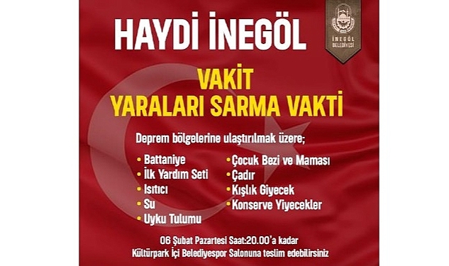 Deprem Bölgeleri İçin Yardım Kampanyası Başlatıldı