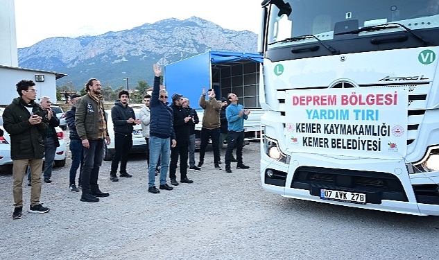 Kemer 11'inci yardım tırını uğurladı