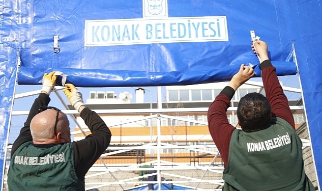 Konak Belediyesi Kahramanmaraş'ta 100 ailelik çadırkent kuruyor