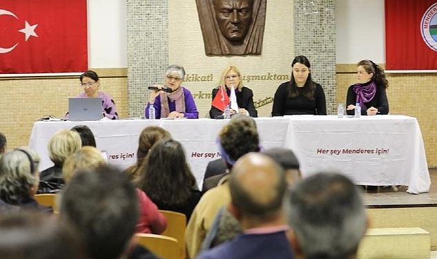 Menderes Belediyesi 8 Mart dünya emekçi kadınlar günü söyleşisi düzenledi