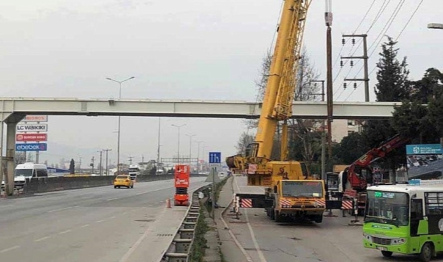 Çenesuyu üstgeçidinin köprü montajı yapıldı