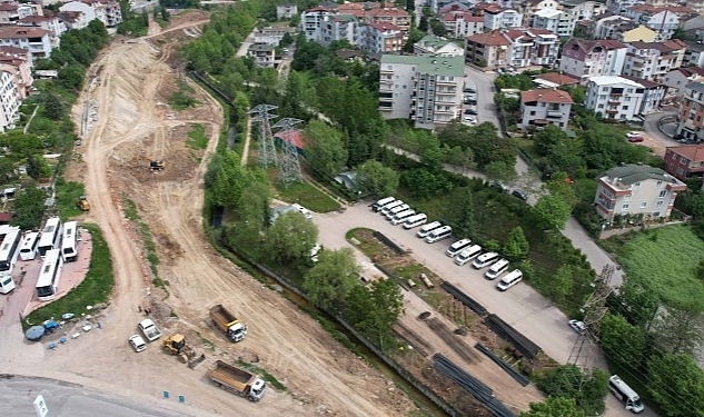 Körfez Kaşkaldere'de kavşak ve bağlantı yolları yapılıyor