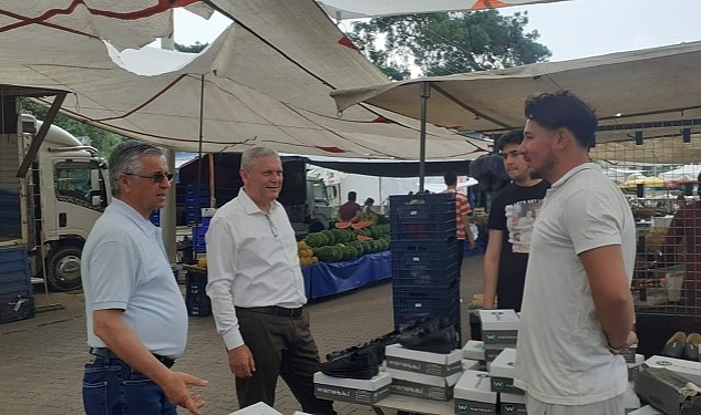 Başkan Topaloğlu'ndan Göynük Pazar esnafına ziyaret