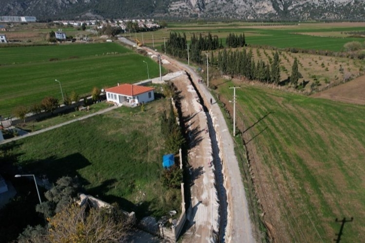 Milas’ta içme suyu hattının tamamlanmasıyla bölgeye sağlıklı su temini sağlanacak.