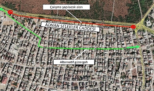 Adnan Selekler Caddesi beş gün trafiğe kapalı