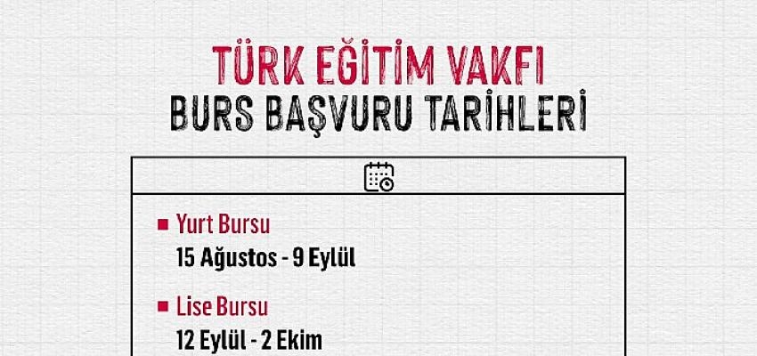 Türk Eğitim Vakfı Burs Başvuruları Başlıyor