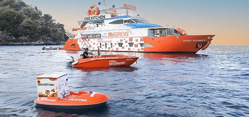 Migros Deniz Market’ten dünyada bir ilk:  Deniz üstü bulut mutfak ve insansız teslimat teknesi hizmete girdi