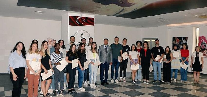 İzmir İl Milli Eğitim Müdürlüğünde ‘’Ulusal Staj Programı’’ Öğrencileri İle Toplantı Yapıldı