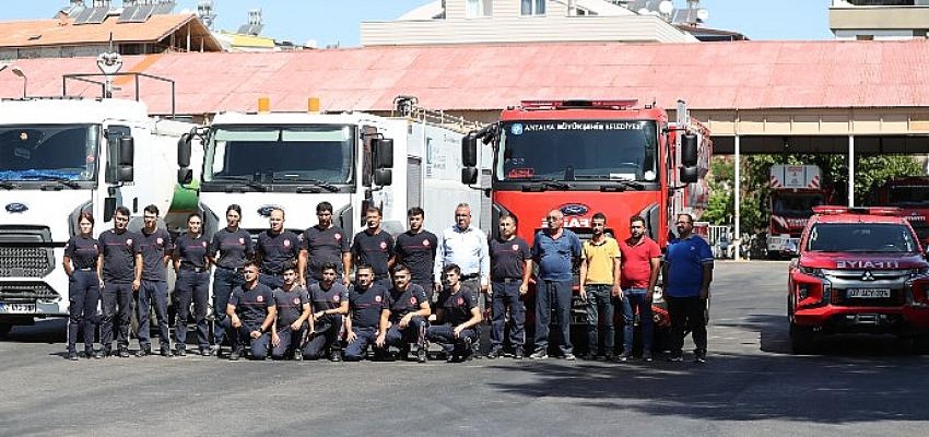 Antalya Büyükşehir’den Mersin’e itfaiye desteği