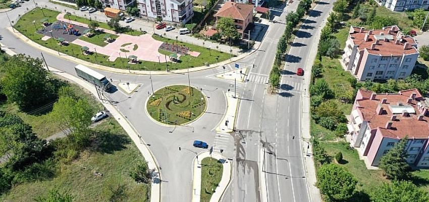 İpek yolu bulvarında trafik çizgileri çekildi