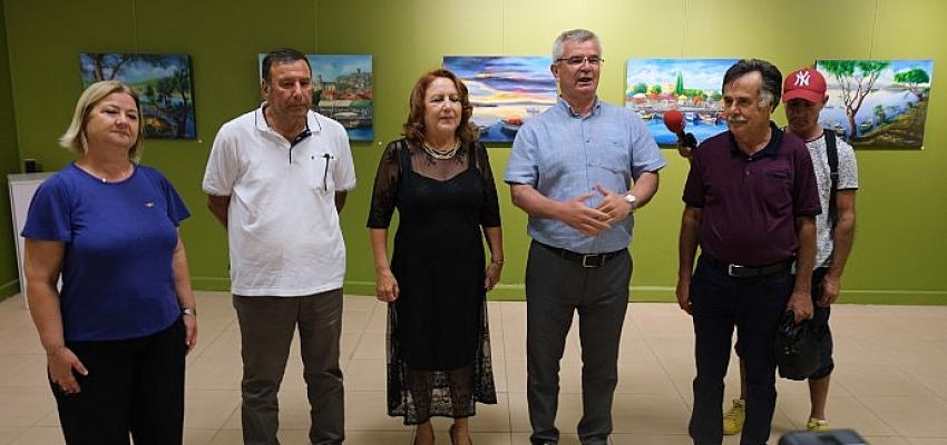 Ressam Mualla Demir’den  Ayvalık Peyzajları Resim Sergisi