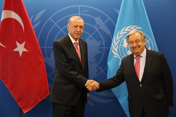 Cumhurbaşkanı Erdoğan, BM Genel Sekreteri Guterres ile bir araya geldi