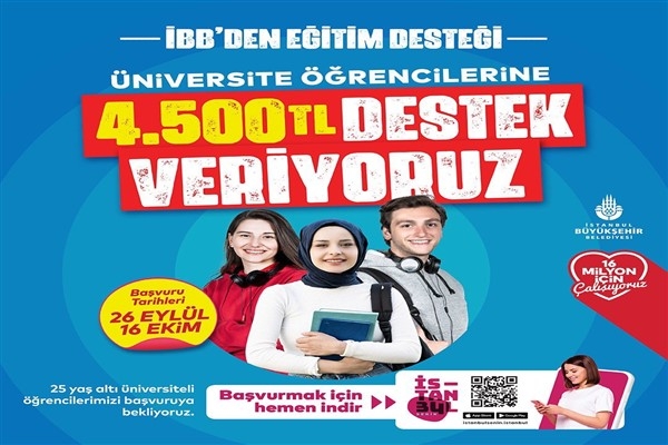 İBB, 75 bin öğrenciye 4 bin 500 TL burs verecek