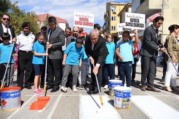 “Yayalara öncelik duruşu, hayata saygı duruşu” etkinliği Keşan