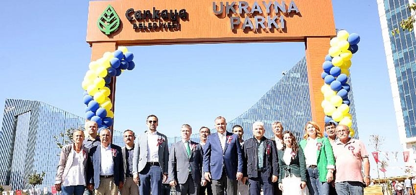 Çankaya Belediyes, Ukrayna Parkı açılışında mesaj: “Savaşa Hayır, Barışa Evet”