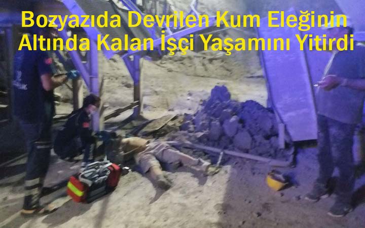 Bozyazıda  İş Makinesi Devrildi Bir kişi Yaşamını Yitirdi.