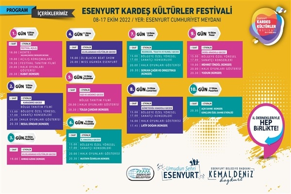 Kardeş Kültürler Festivali 8 Ekim’de başlıyor