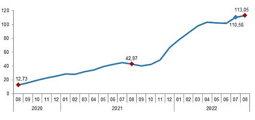 İnşaat maliyet endeksi yıllık yüzde 116,98, aylık yüzde 1,98 arttı