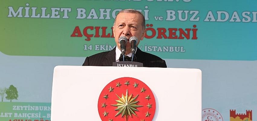 Cumhurbaşkanı Erdoğan Zeytinburnu Millet Bahçesi ve Buz Adası’nın Açılışını Gerçekleştirdi