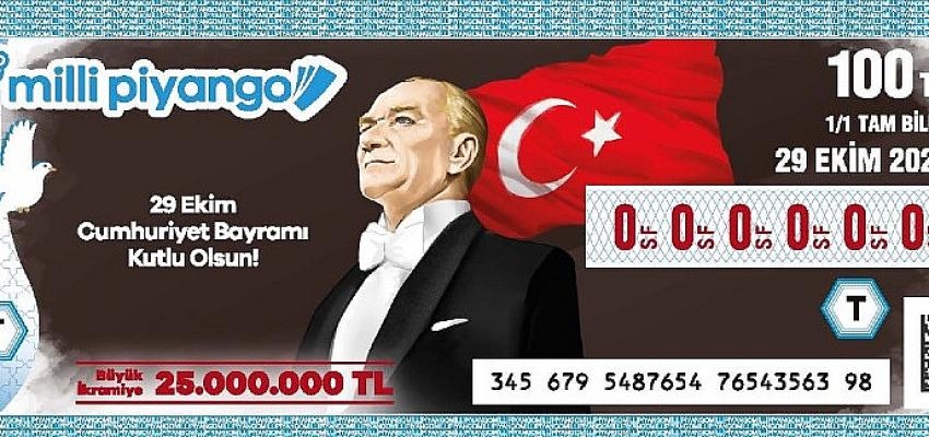 Milli Piyango 29 Ekim Cumhuriyet Bayramı özel çekilişinde büyük ikramiye 25 milyon TL