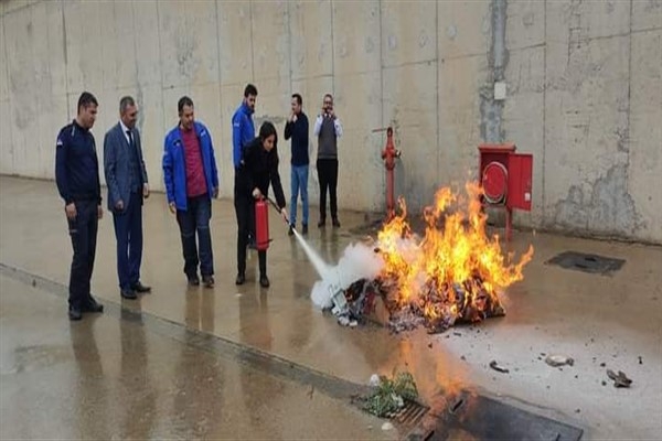 Cezaevinde yangın tatbikatı