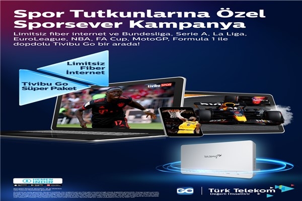 Türk Telekom’dan sporseverlere özel limitsiz fiber internet ve Tivibu Go kampanyası