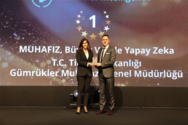 Gümrükler Muhafaza Genel Müdürlüğüne, ”Geleceğin Yapay Zekası” ödülü verildi