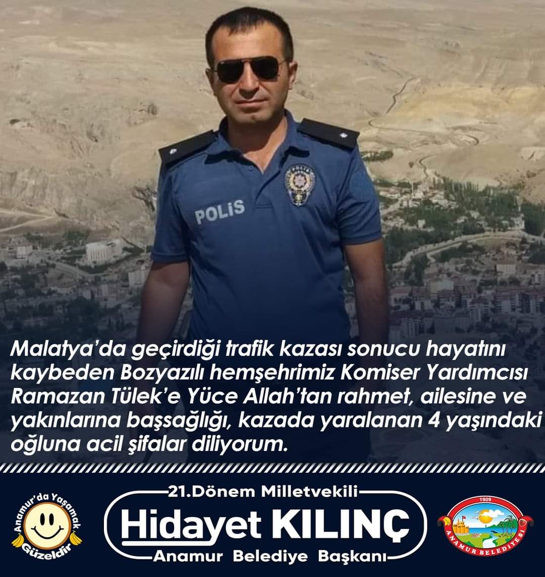 Bozyazılı Polisimiz Malatyada Geçirdiği Kaza Sonucu Yaşamını Yitirdı